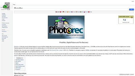 PhotoRec操作界面